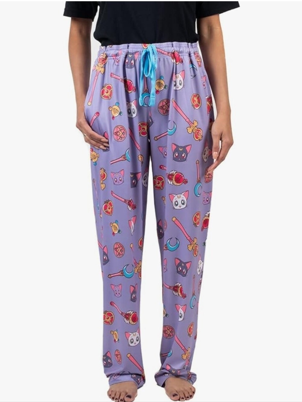 Bioworld Sailor Moon All Over Print Sleep Pants Pajama Bottoms Large New W/ Tags